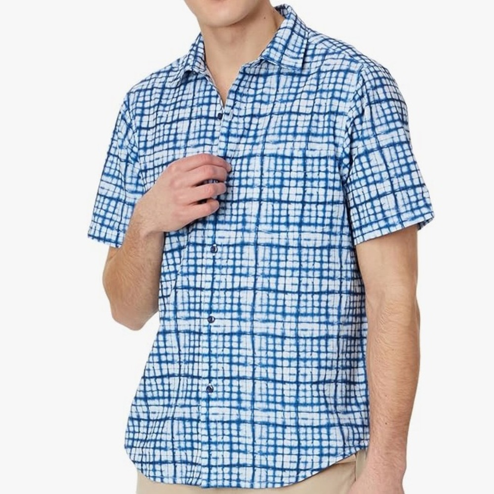 Tommy Bahama Blue Plaid Short-Sleeve Shirt SOLD OUT